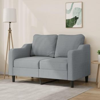 Sofá moderno 2 plazas gris claro 120 cm