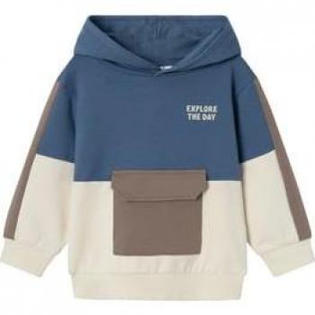Sweathoodie Nmmoaller Bering Sea – Damen, Größe 104 – Grau-weiß