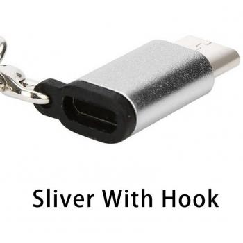 Puerto USB‑C a Micro‑USB con llave anti‑extraviado
