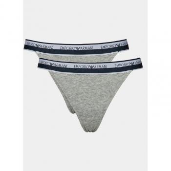 Armani 2er Set Grau Stringtangas