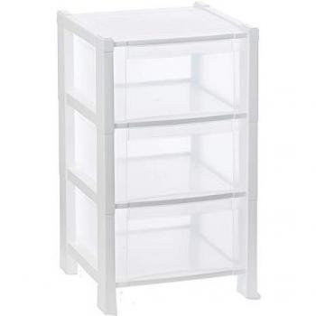 Cajonera de 3 cajones Tower blanca 38x38x59 cm