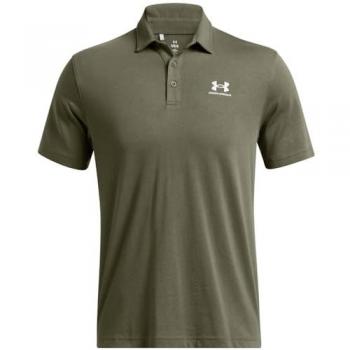 Polo Masculino Verde bajo laurel con diseño Under Armour Icon – M