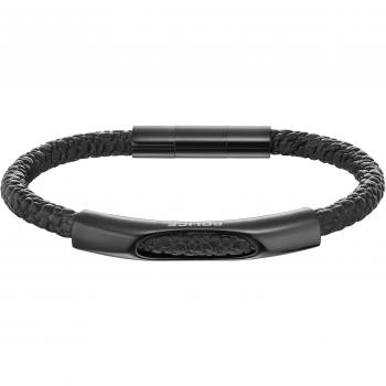 Bracciale in Cuoio e Acciaio Police 21 cm