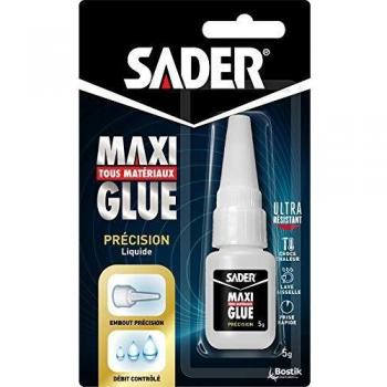 Colle tout usage SADER, maxi glue, liquide, précision, 5g