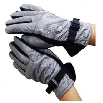 Guanti Impermeabili Da Neve Grigio Perla Uomo