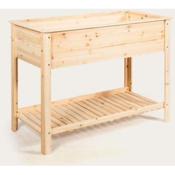Jardinière surélevée en bois avec rangement pour plantes 92 x 41 x 81 cm