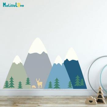 Sticker animalier montagne pour chambre d'enfant