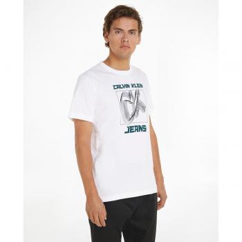 Camiseta Calvin Klein Jeans 3D Future Fade manga corta blanco negro