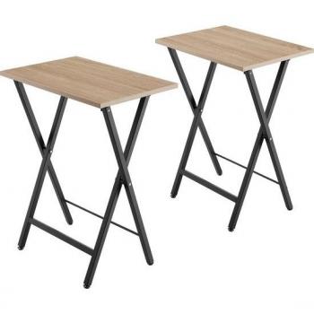 Oak Sonoma Phoenix Side Tables, Industrial Style – 2 Pack