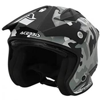Casco Jet Acerbis Aria Camuflaje Marrón