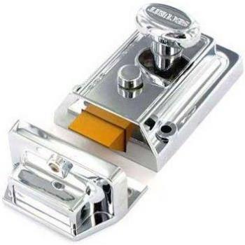 Securit Polished Chrome Night Latch (3 Keys)