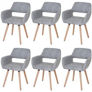 MENDLER HWC-A50 II – Fauteuil en Tissu Gris Béton