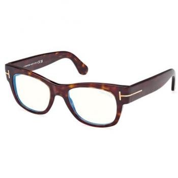 Tom Ford FT 5040‑B 052 – Cat‑Eye Brille inkl. Gläser, Unisex, Acetat, Havanna Quadratisch