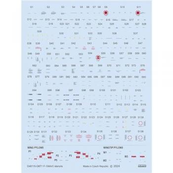 F‑104A/C Kinetic 1/48 Stencil Eduard