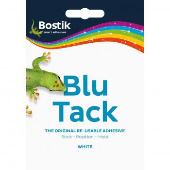 Bostik Blu Tack Reusable White Adhesive Handy Pack 60g