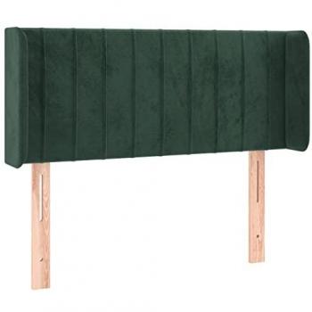 Testiera a LED Verde scuro 93x16x78/88 cm in Velluto cod mxl 51415