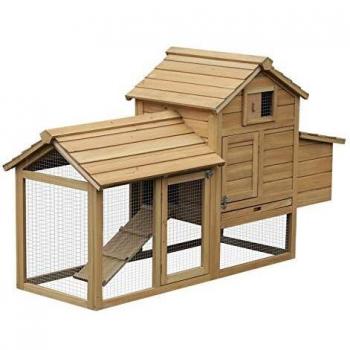 Gallinero de Madera Pawhut 87X150,5X54 Cm