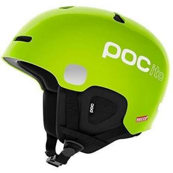 POC Pocito Auric Cut Spin, Casco da Sci Alpino Unisex-Bambini, Giallo (Fluorescent Yellow)/Verde, M/L