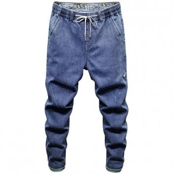 SHAN BAO Frühling Sommer Herrenjeans mit Kordelzug
