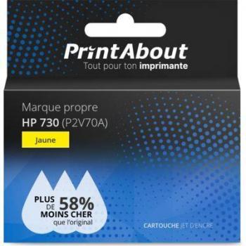 PrintAbout Hochkapazitäts-Druckerpatrone Gelb für HP 730