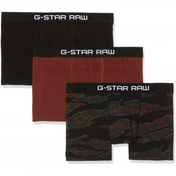 G-STAR RAW Männer Tauchtrunk Ao 3-Paket Badehose – Farbpalette Black Bord/Smoke Dk Verm Gr 9810, XL
