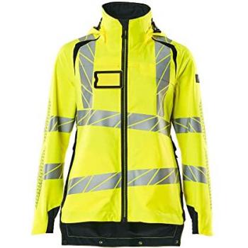 Mascot Accelerate Women’s Hi‑Vis Yellow/Dark Navy Safety Jacket – Size XS