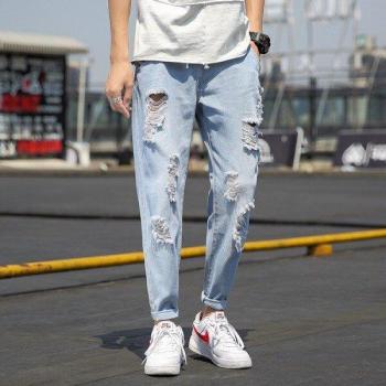 Jeans Casual Para Hombre 5XL Azul