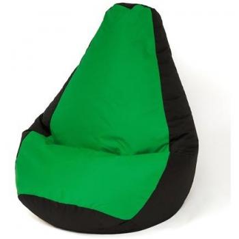 Pouf a sacco XXL nera e verde