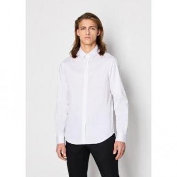 Armani Exchange Slin Long Sleeve Shirt 0113 White / White male M
