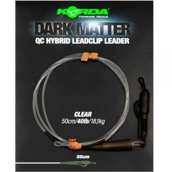 Korda Dunkle Materie Leitfaden QC Hybrid Clip 50 cm Transparent 40 lb
