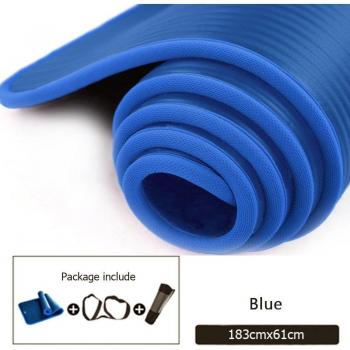 Thickened Non-slip Yoga Mat 183cm x 61cm x 10mm with Gym Bag & Strap