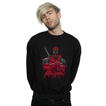Marvel Deadpool Splatter Sweatshirt – Black M
