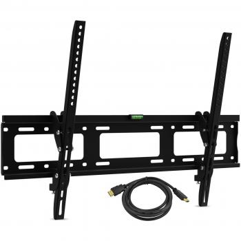 EMatic UltraTilt 30‑60 TV Mount – 10° Incline, 6‑ft HDMI Included