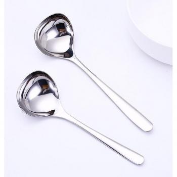 2pcs/set Thick Soup Spoons 18/8 Stainless Steel