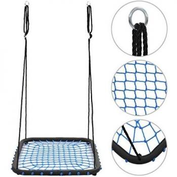 VidaXL Balançoire Nid Assiette Siège à Bascule Nid d'Oiseau pour Enfant Adulte Jardin Extérieur Arrière-Cour 118x81 cm 250 kg Marron
