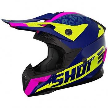Casco motocross Shot Pulse Kid Airfit L Rosa Blu