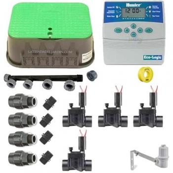 Pacchetto Irrigazione Hunter 24V, 4 Zone per Tubo da 32mm
