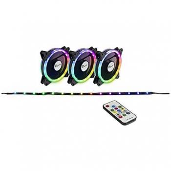 Inter-Tech RS-04 Ventilatore RGB 12 cm Nero