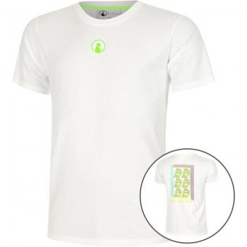 Quiet Please Wild Collage Graphic Top – Men L – White