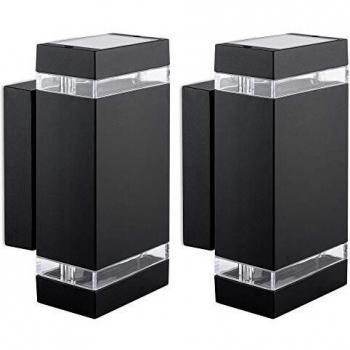 Schwarze LED Wandleuchte Up & Down 2er Set