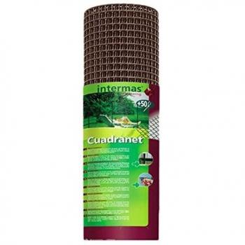 Malla Plástico C-111 1mt Marrón 10x10 Cuadranet Premium R/25m
