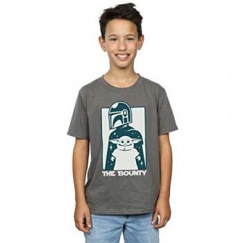 The Mandalorian Boys Bounty T-Shirt Charcoal 5-6 Years