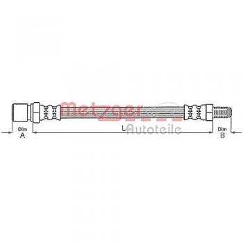 Metzger 4118481 Bremsschlauch Fiat Punto Lancia Y