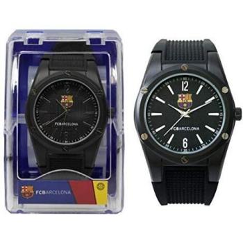 Reloj de Pulsera Negro Hombre FC Barcelona