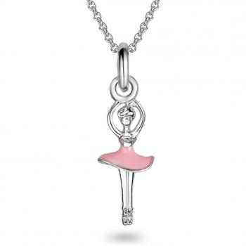 Collier maille forçat argent 925 avec pendentif ballerine