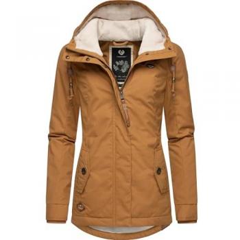 Ragwear „Monade“ Damen Winterparka, M, Braun – Hooded, Fleece-innen