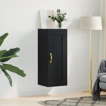 Mobile a parete 34,5×34×90 cm in legno nero elegante