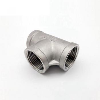 Conector en T para tubería de agua, acero inoxidable 304, 1/8''