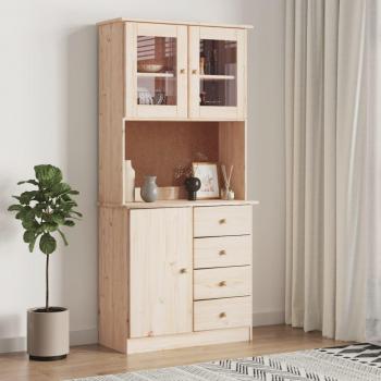 Buffet ALTA 77x35x165 cm bois massif de pin, armoire haute