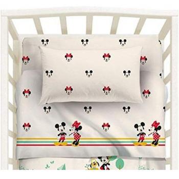 Completo Lenzuola Disney Minnie & Mickey per Lettino